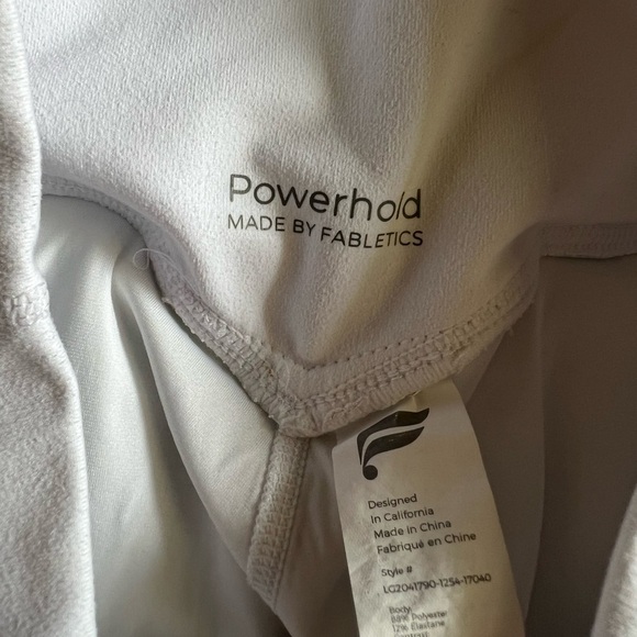 NWOT powerhold by fabletics Kessler strappy boost white workout leggings - Picture 3 of 6